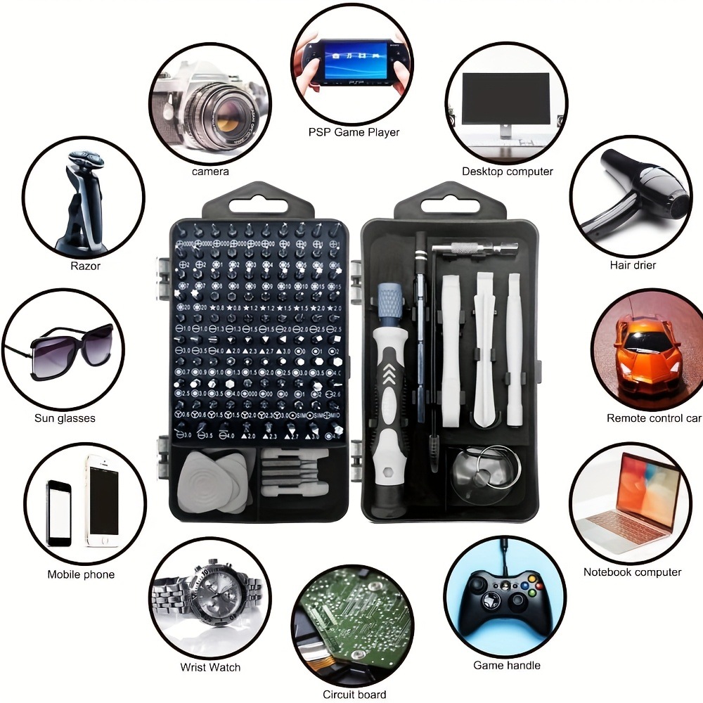 Electronics Repair Game - Set Obeng Presisi 115-in-1 dengan Mata